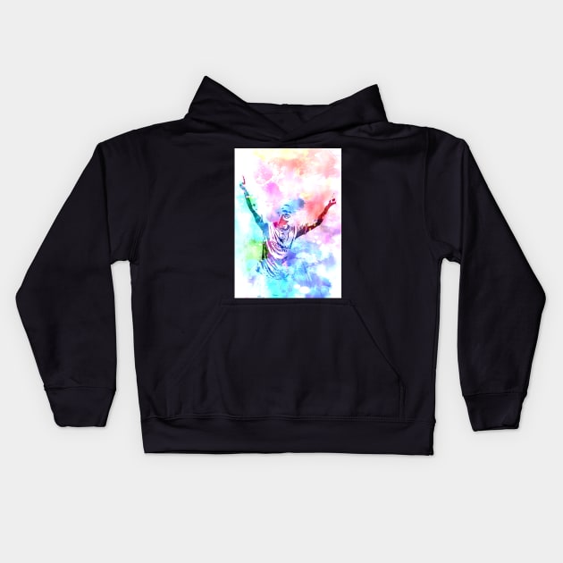 Erling Haaland Watercolor Kids Hoodie by Masdian Watercolor